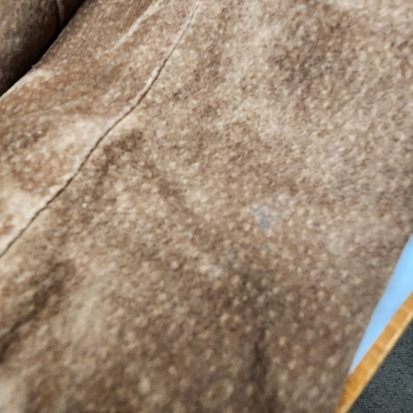 BROWN SUEDE FAUX SUEDE JACKET WOMENS SIZE SMALL - Picture 8 of 16